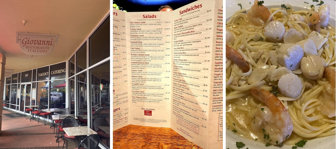 Giovanni Ristorante & Bar Italiano Menu